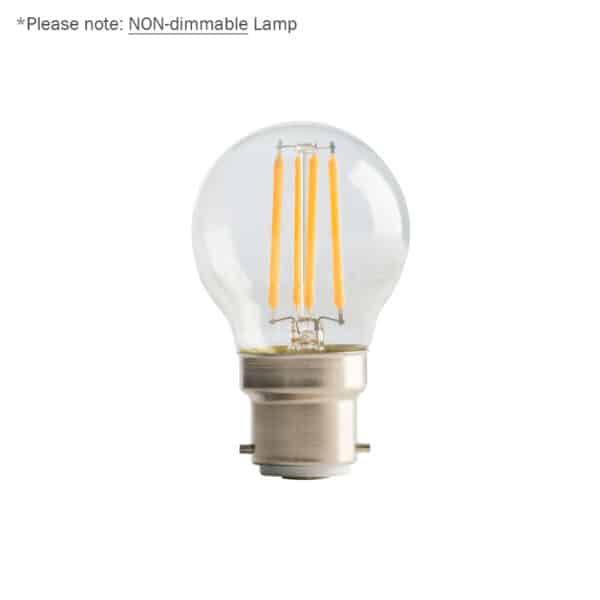 4W LED Clear Golf Ball Filament Lamp (B22 2700K)